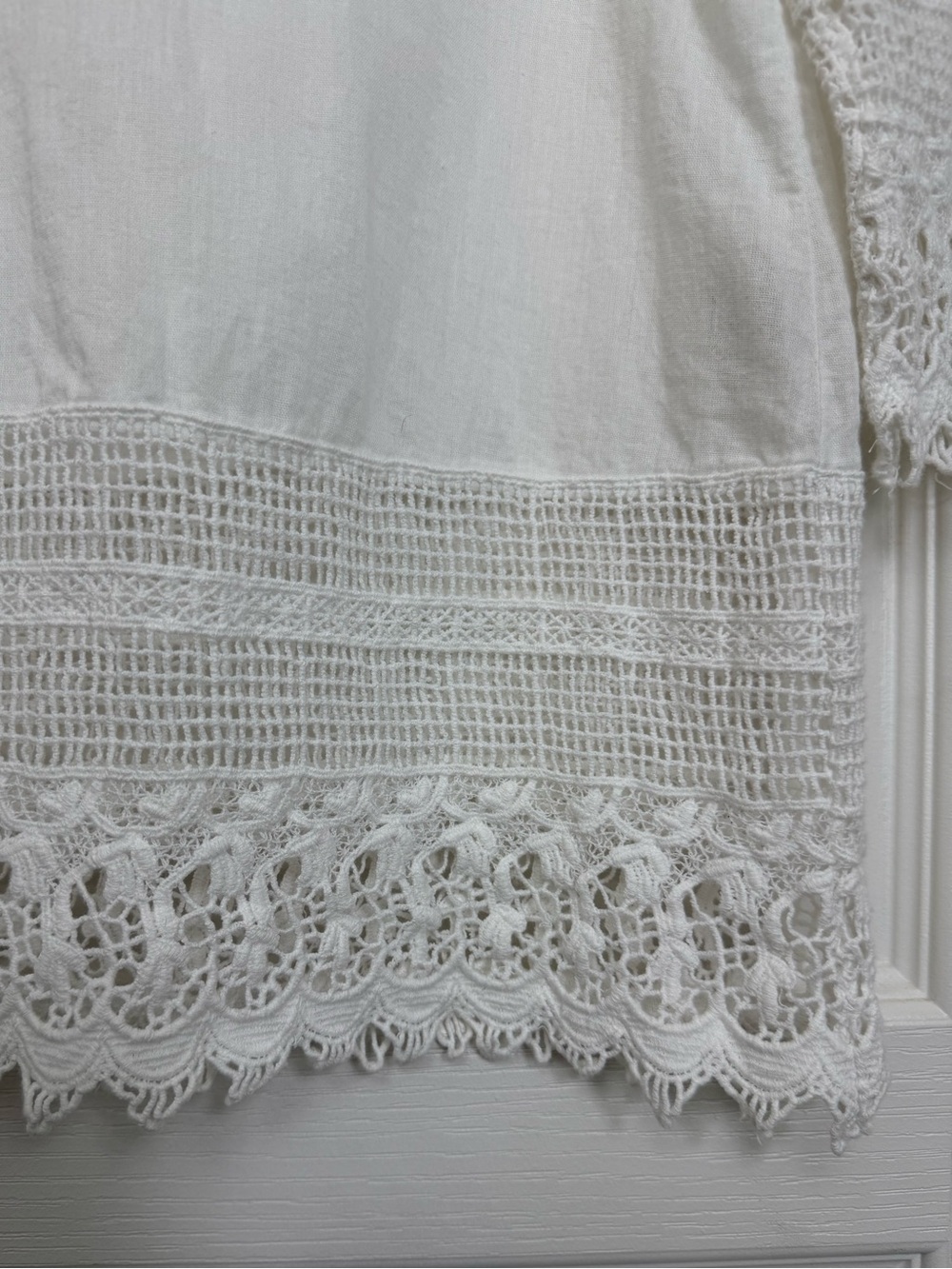 Ralph Lauren Denim & Supply White Boho Lace Top Size XS Vintage Y2K - Picture 4 of 7